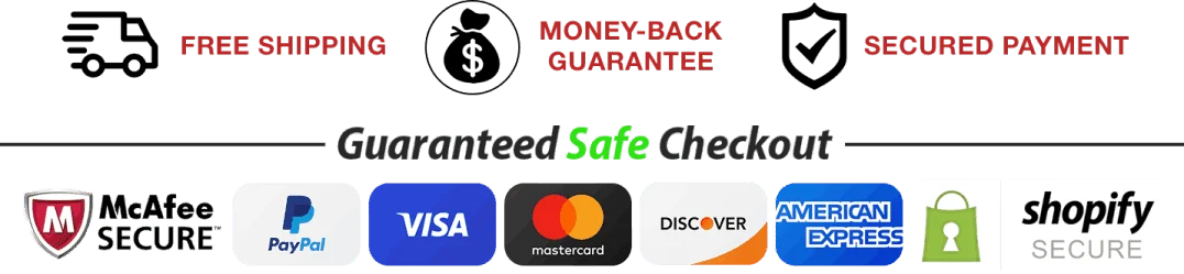 RegenVive secure payment badge with PayPal, McAfee, and TRUSTED logos